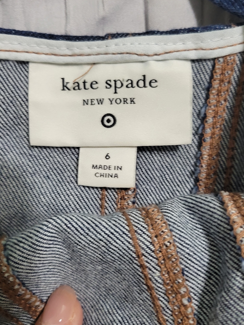 kate spade Dark Blue Denim Fit & Flare Mini Dress - Picture 2 of 6